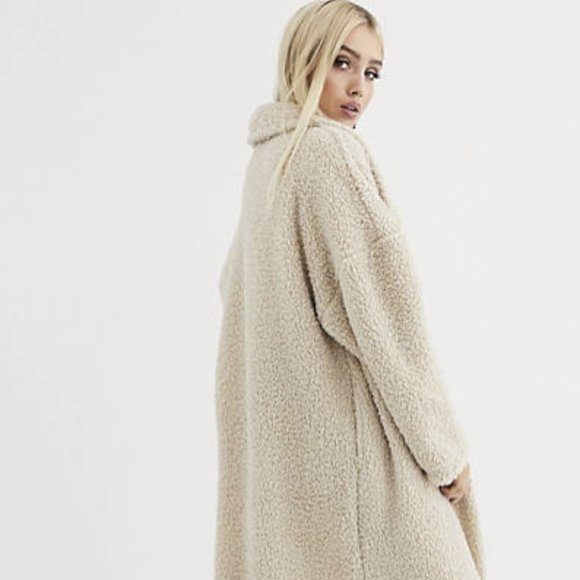 ASOS Jackets & Blazers - ASOS SHERPA LOUNGE ROBE DUSTER
